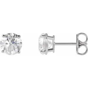 14K Yellow 7 mm Natural Peridot Stud Earrings