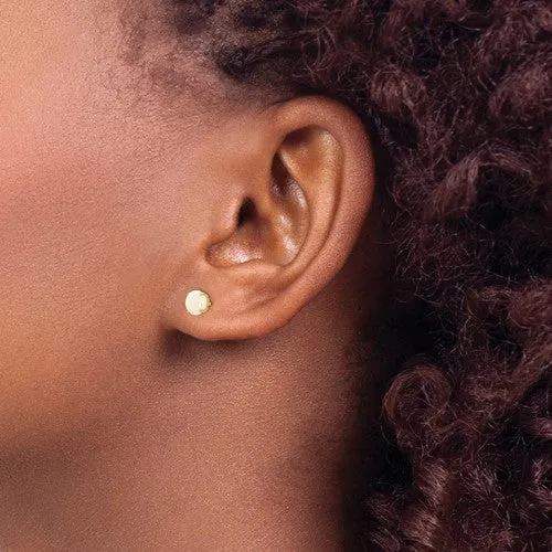 14k Yellow Gold Genuine Gemstones Post Earrings
