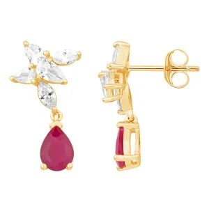 14KW2RU2.21CT,2PE0.70CT,2MQ0.50CT FLOWER WITH PEAR  (153E5851YR)
