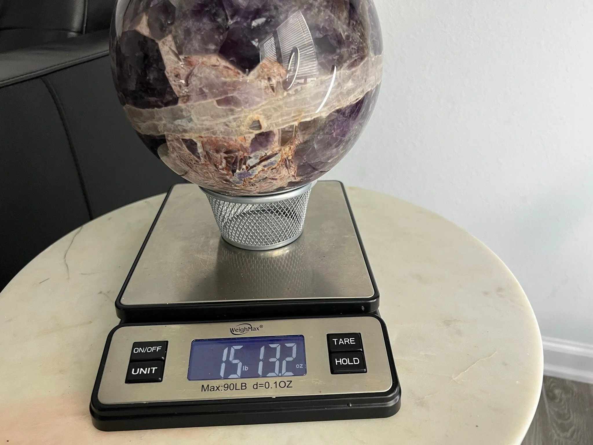 15 lb 13oz/7.17kg Chevron Dream Dogtooth Amethyst from Madagascar