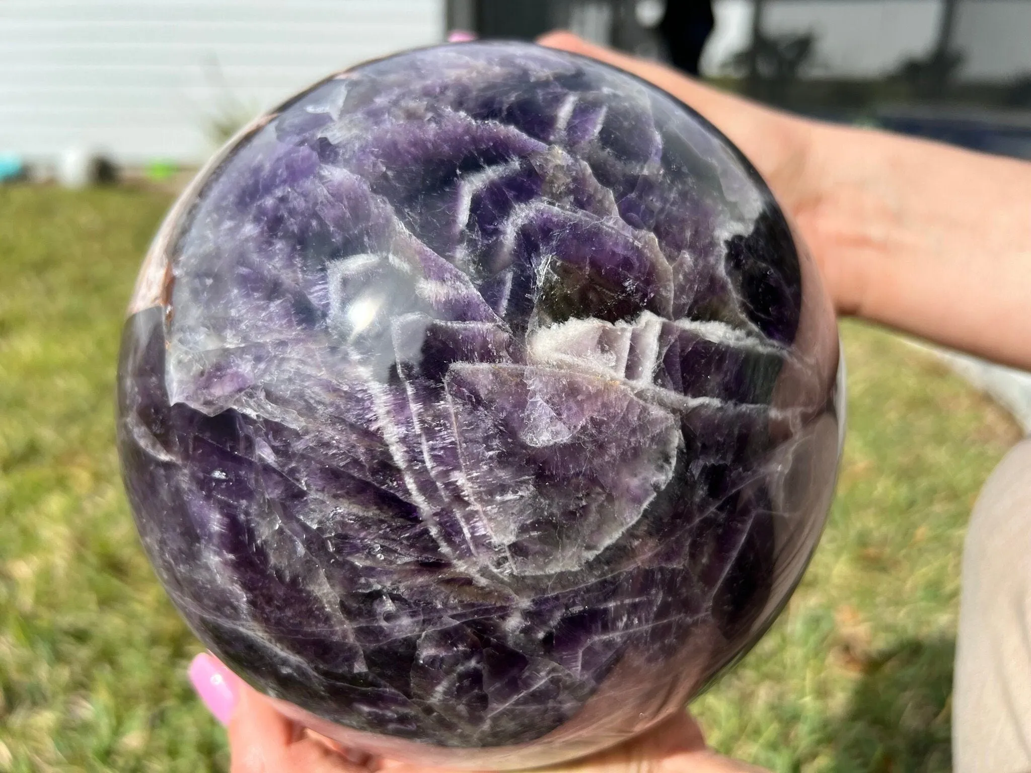 15 lb 13oz/7.17kg Chevron Dream Dogtooth Amethyst from Madagascar