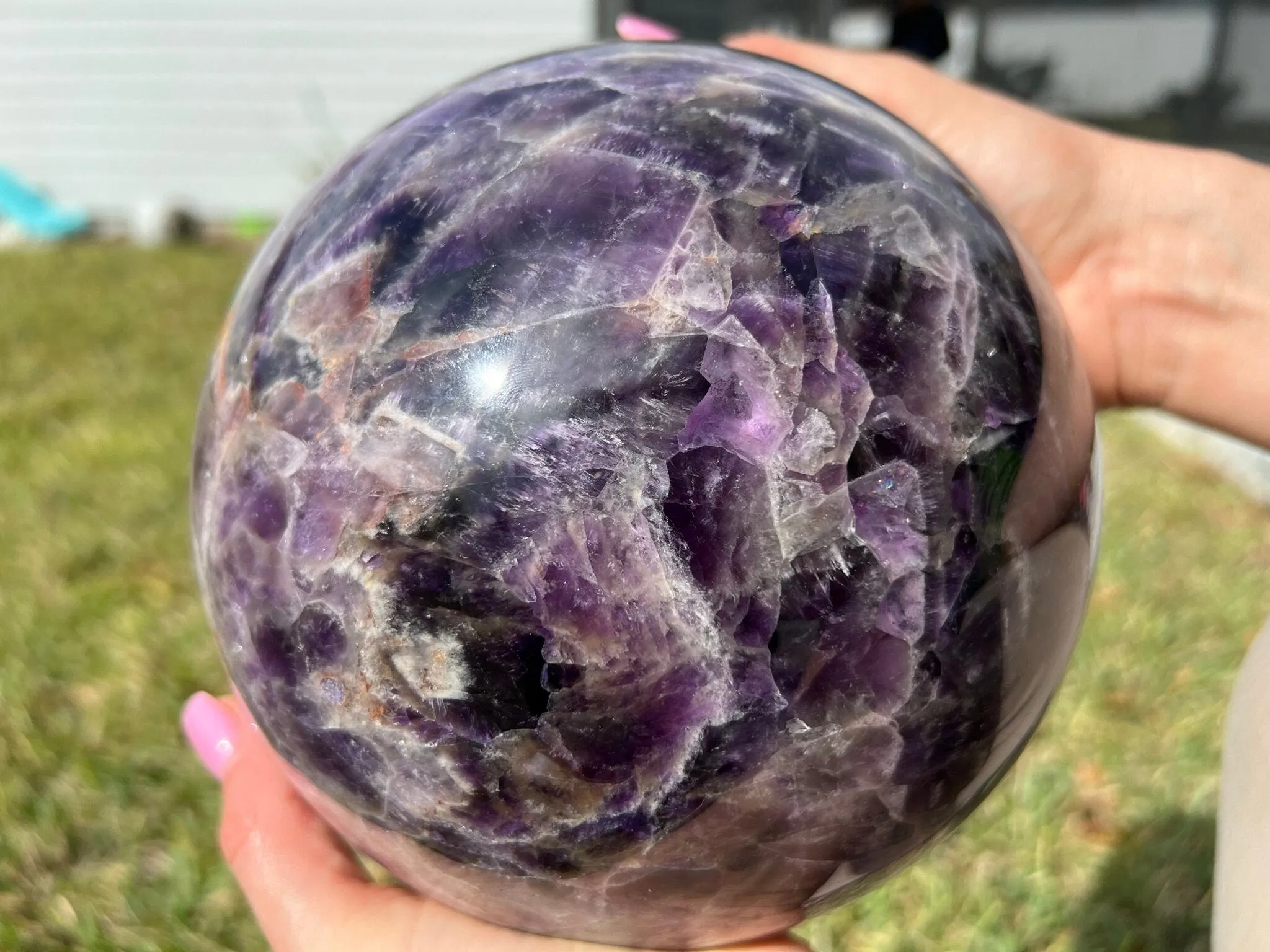 15 lb 13oz/7.17kg Chevron Dream Dogtooth Amethyst from Madagascar