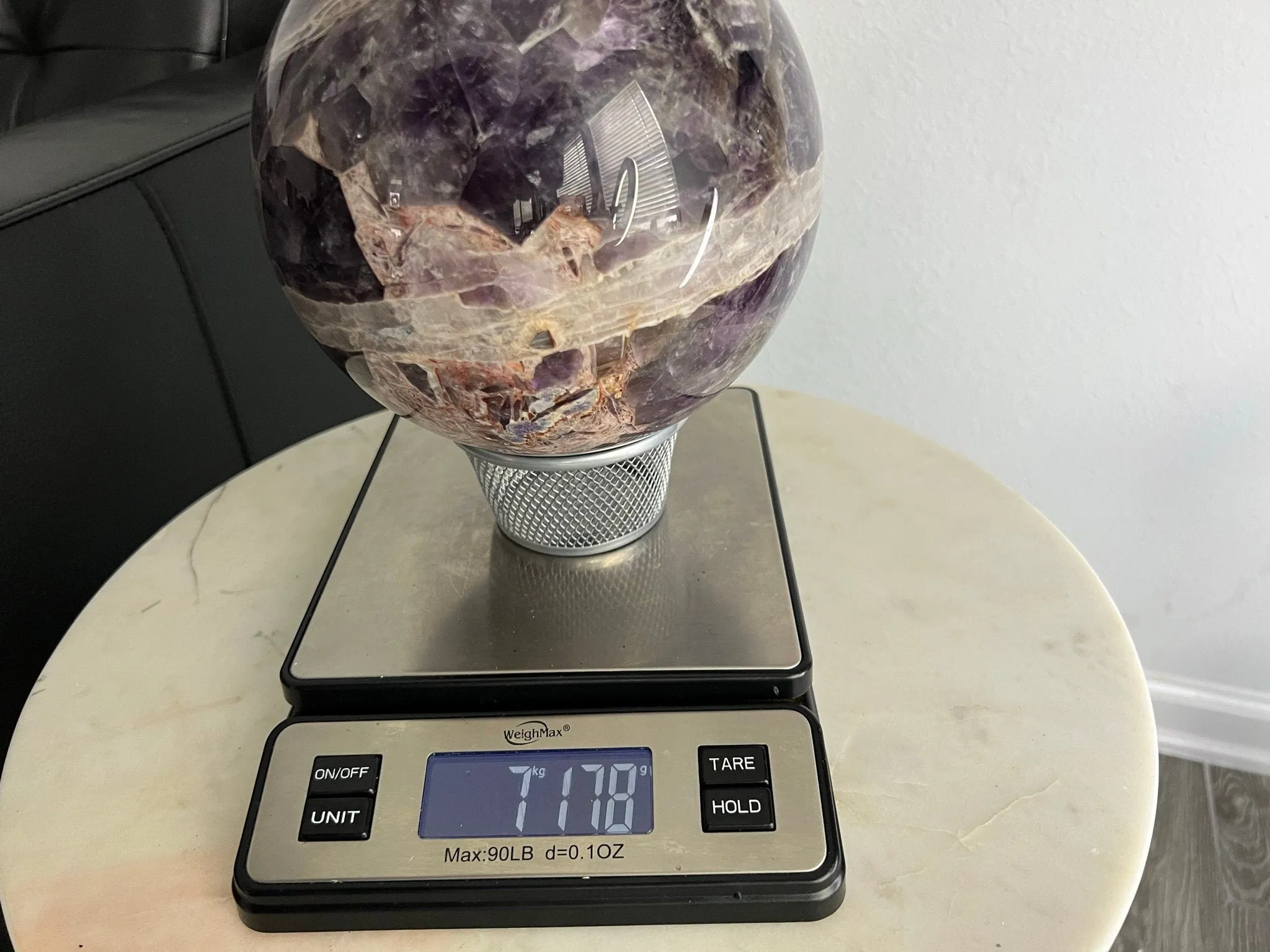 15 lb 13oz/7.17kg Chevron Dream Dogtooth Amethyst from Madagascar