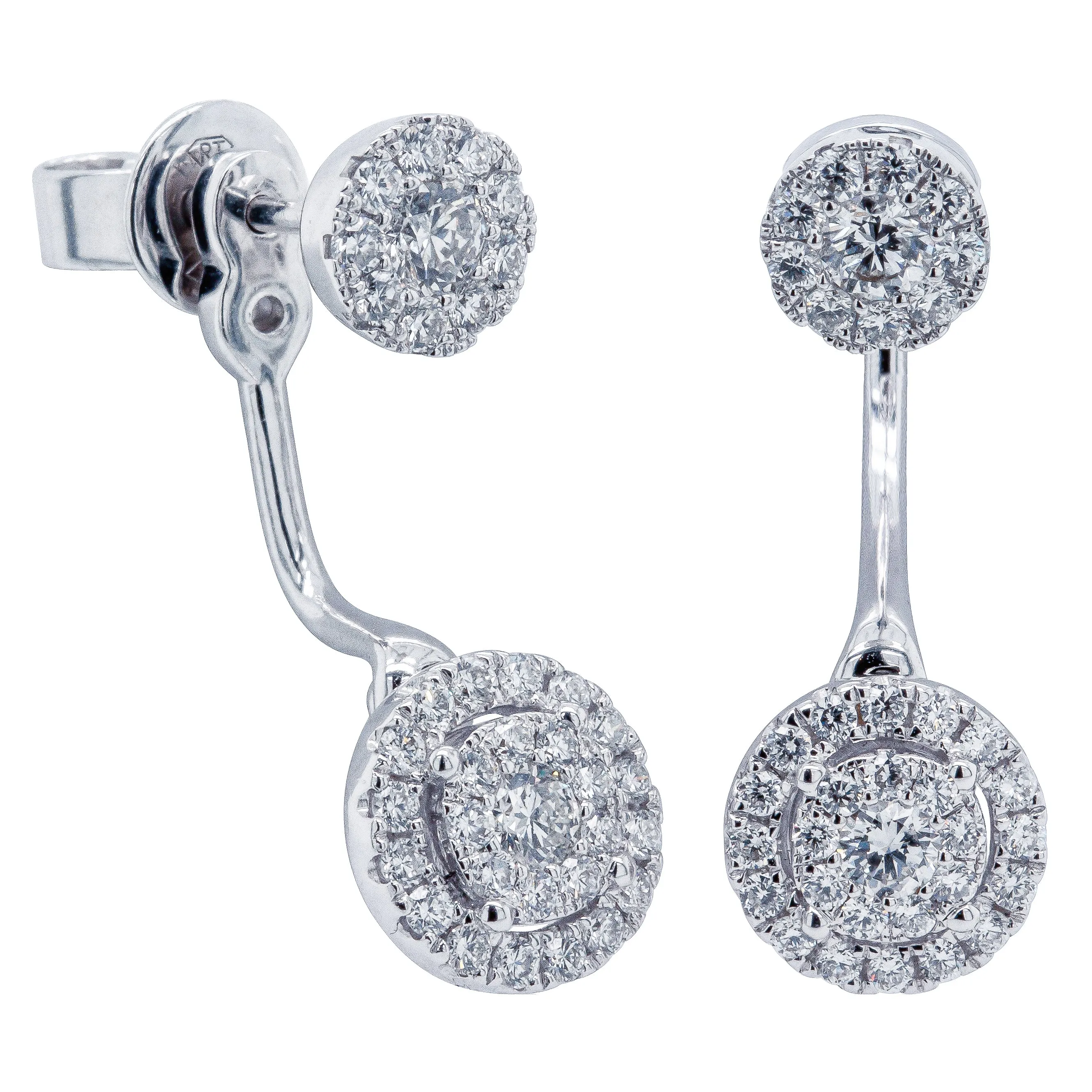 18ct White Gold .92ct Diamond Earrings