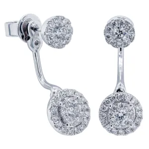 18ct White Gold .92ct Diamond Earrings