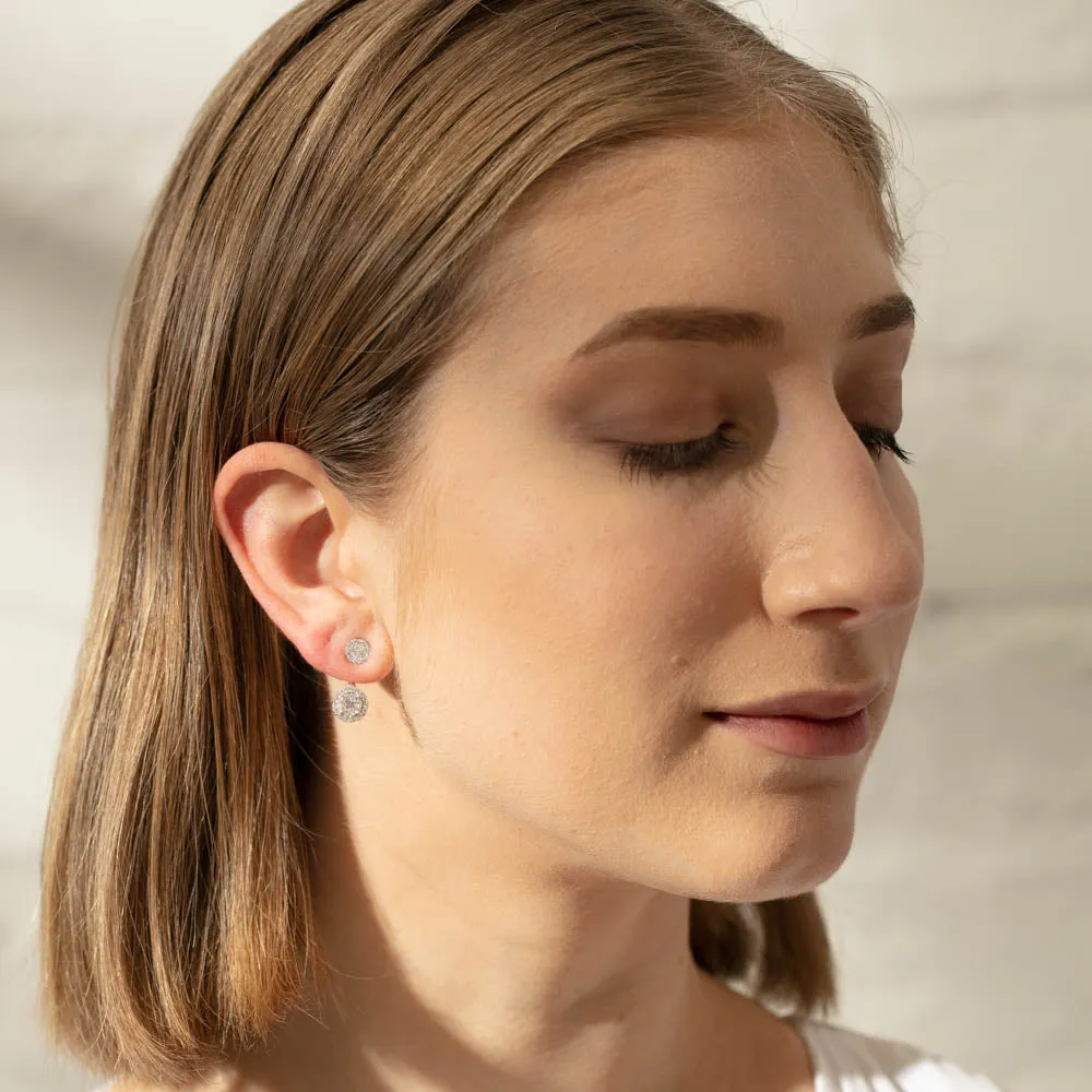 18ct White Gold .92ct Diamond Earrings