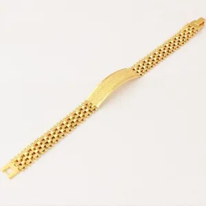18k Gold Filled Unisex band ID Bracelet