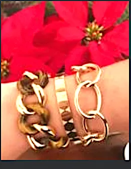 18kt Malachite and Gold Link Bracelet