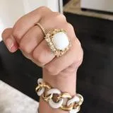 18kt Malachite and Gold Link Bracelet
