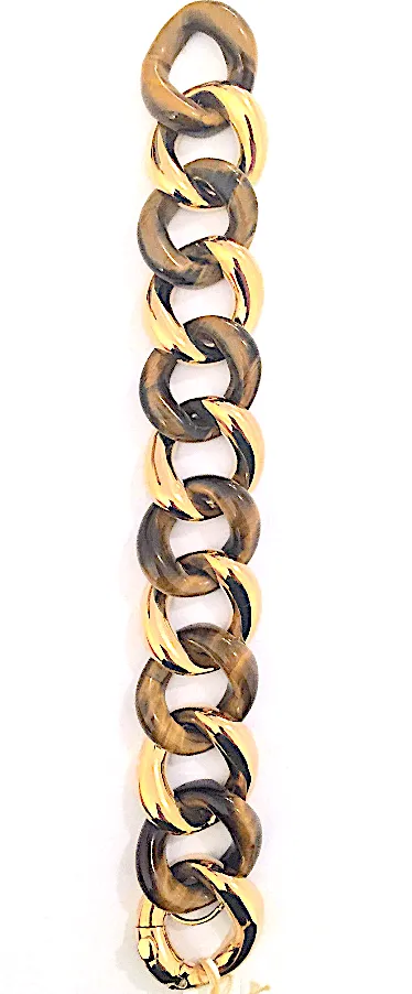 18kt Malachite and Gold Link Bracelet