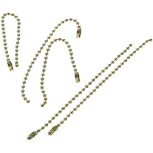 2.4mm Ball Chain Bracelet Brass Plated 4 inches
