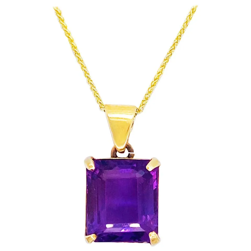 6 Carat Amethyst Pendant Necklace