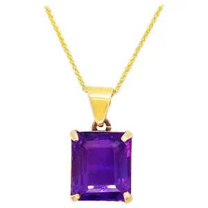 6 Carat Amethyst Pendant Necklace