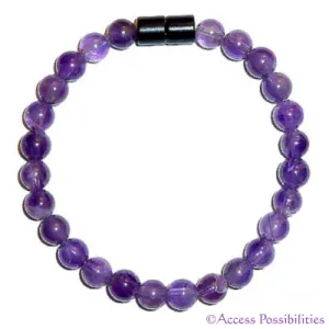 6mm Amethyst Gemstone Bracelet