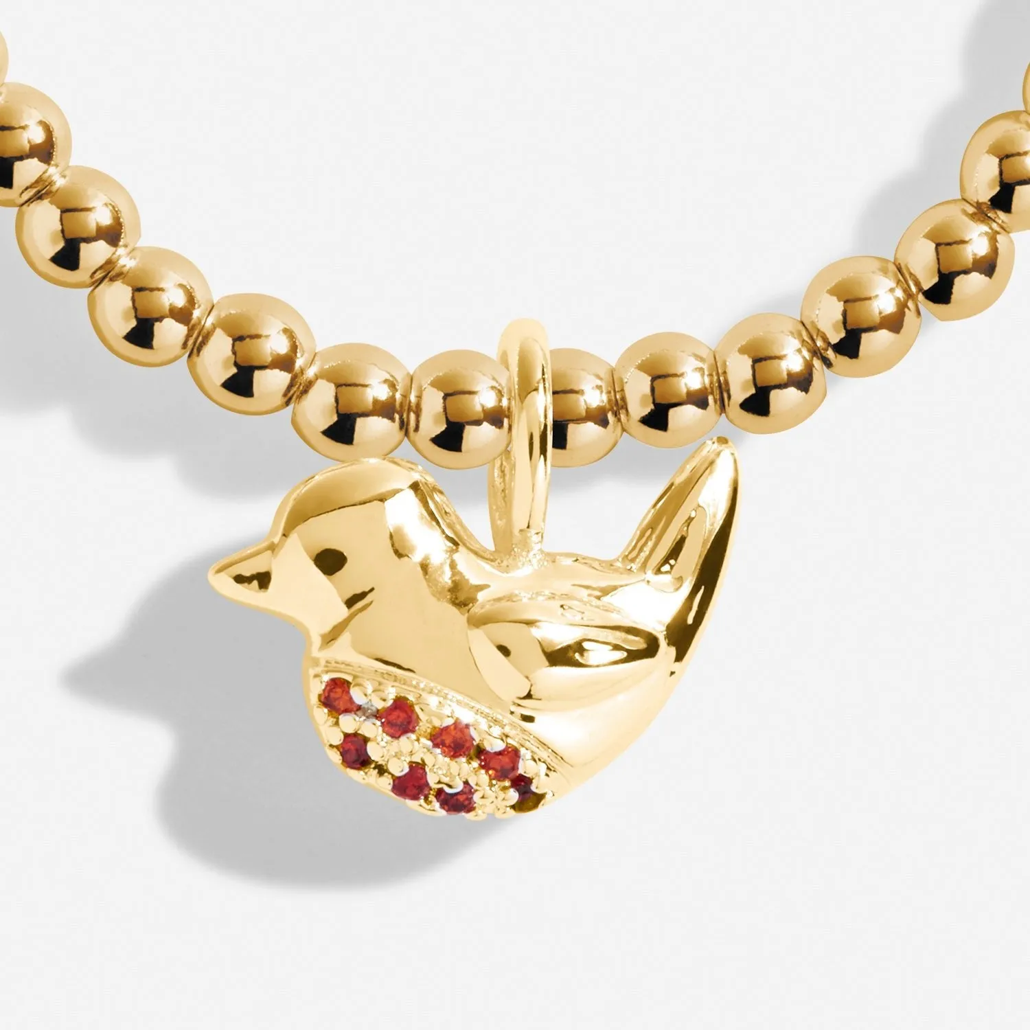 A Little Robins Appear When Loved Ones Are Near Gold Plated Bracelet 7592