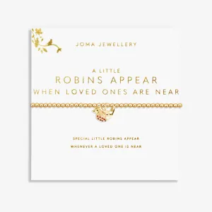 A Little Robins Appear When Loved Ones Are Near Gold Plated Bracelet 7592