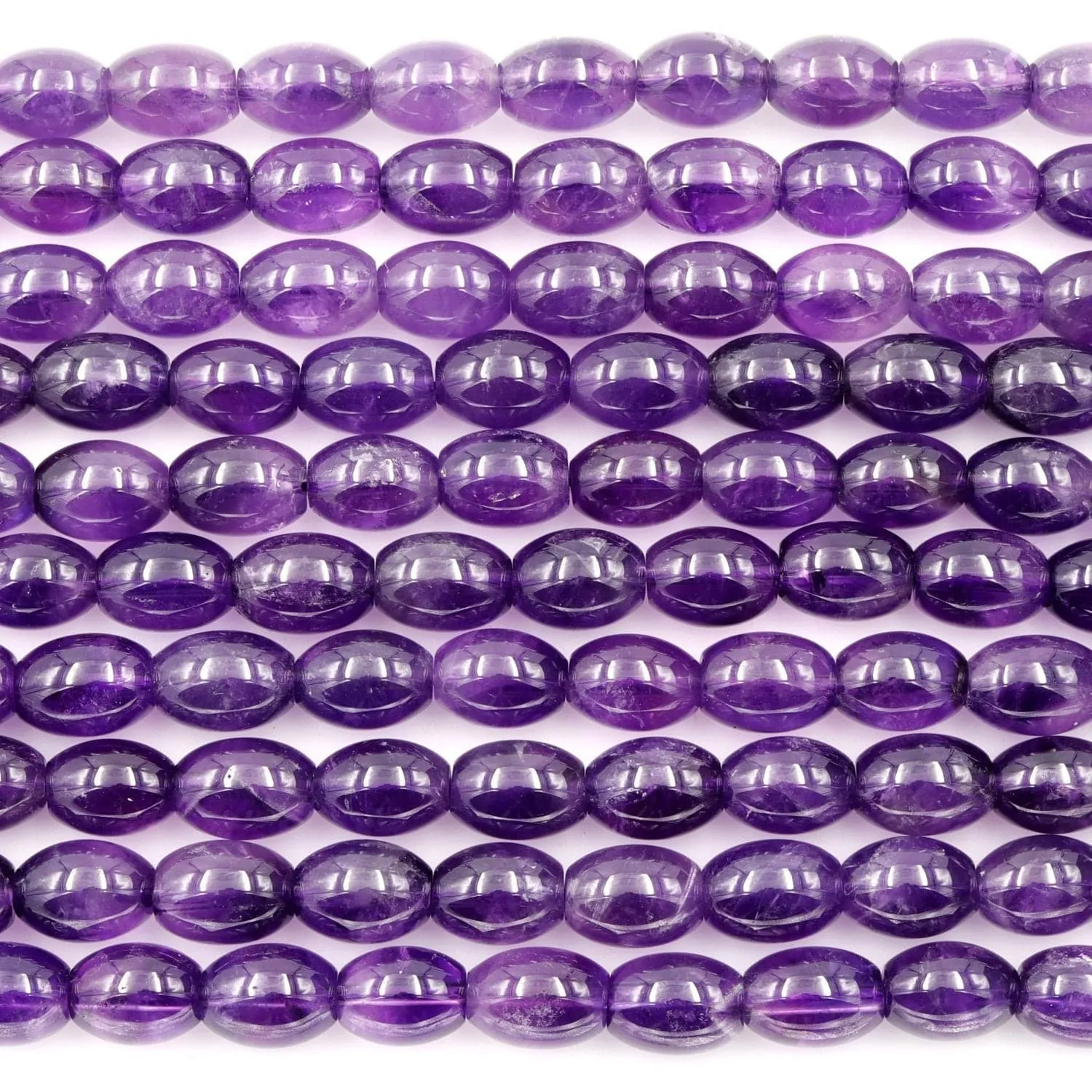 AA Natural Amethyst Barrel Beads Drum Rice Nugget Genuine Real Rich Purple Amethyst Gemstone Beads 16" Strand