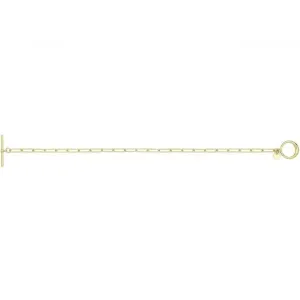 Acotis Silver Gold Plated Paperclip Link Bracelet G2704GP