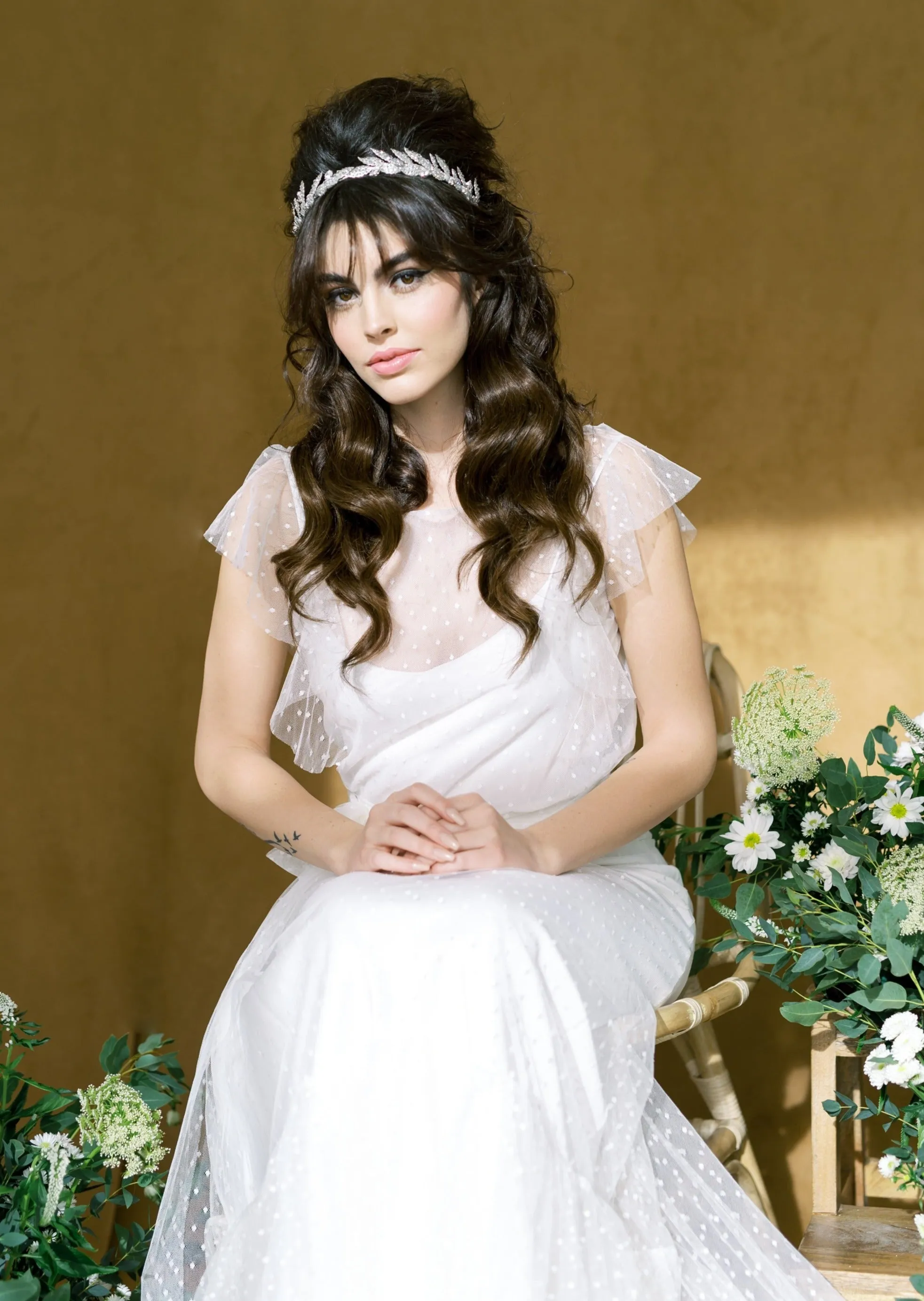 ALEXANDRIA Crystal Leaf Wedding Headband