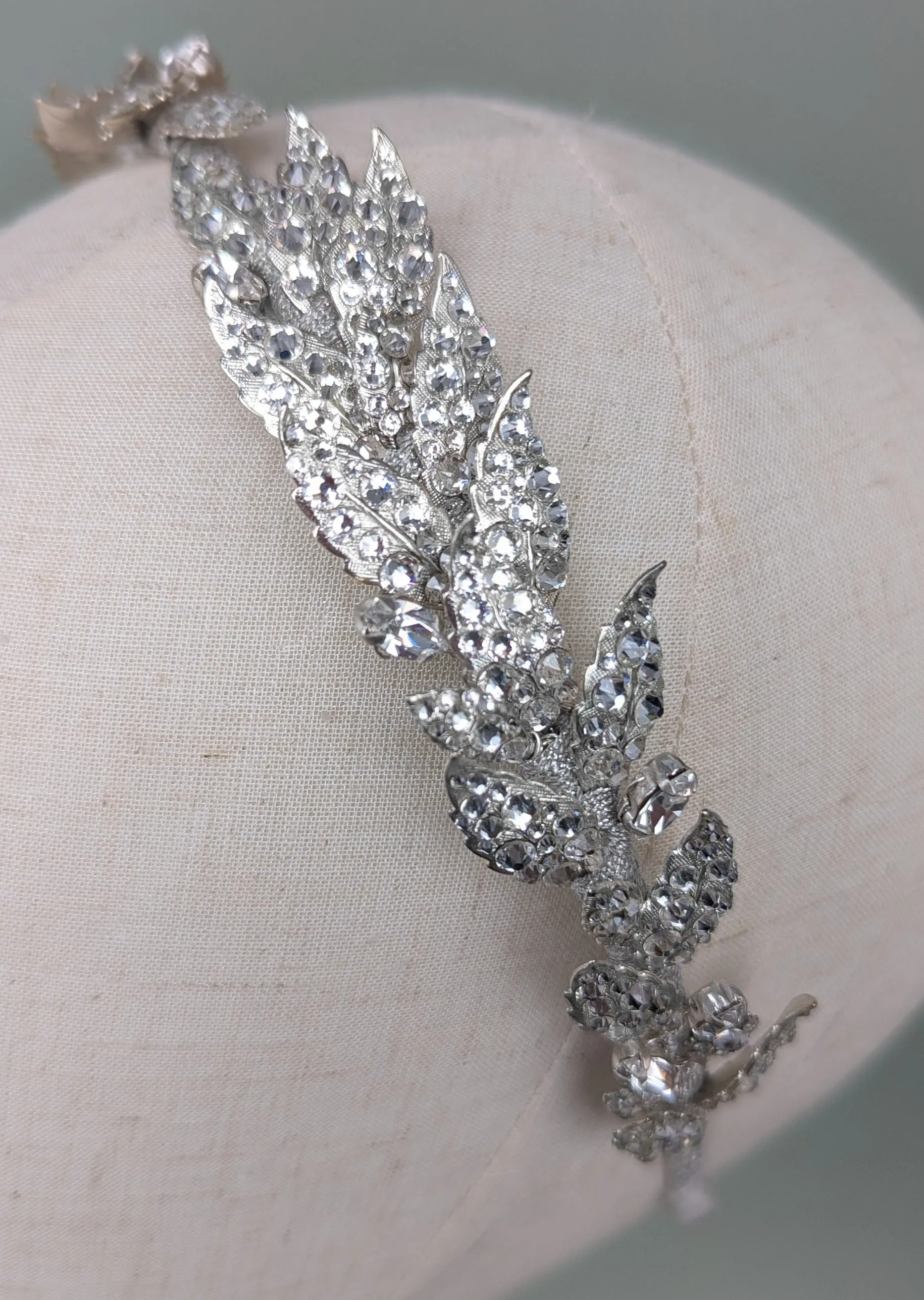 ALEXANDRIA Crystal Leaf Wedding Headband