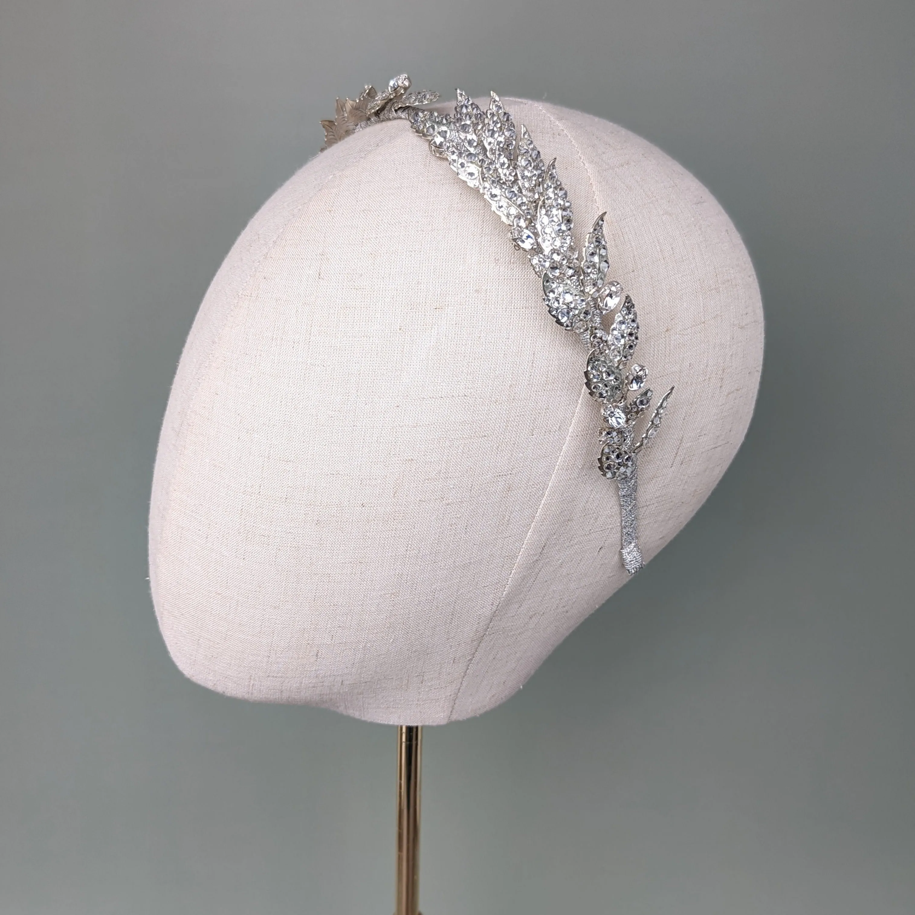 ALEXANDRIA Crystal Leaf Wedding Headband