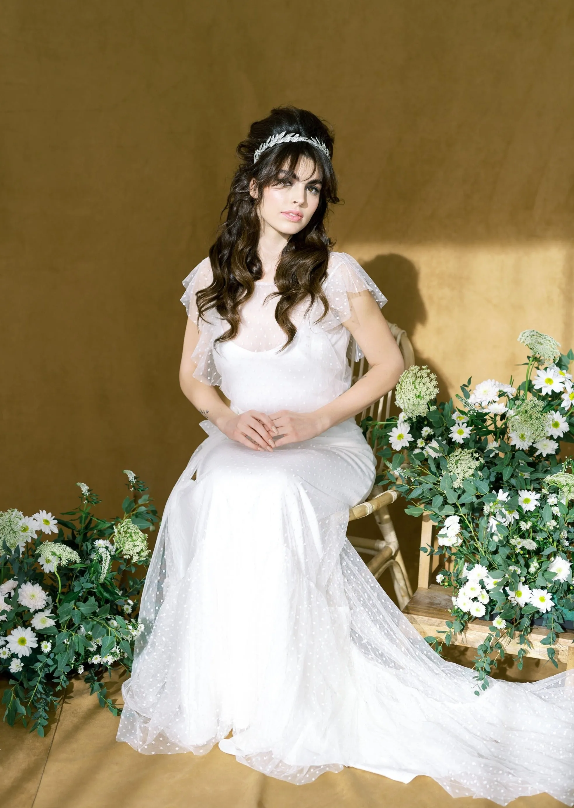 ALEXANDRIA Crystal Leaf Wedding Headband