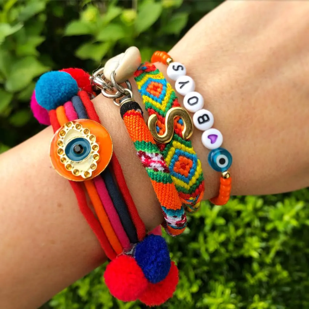 Alphabet Charm Mini Friendship Bracelet