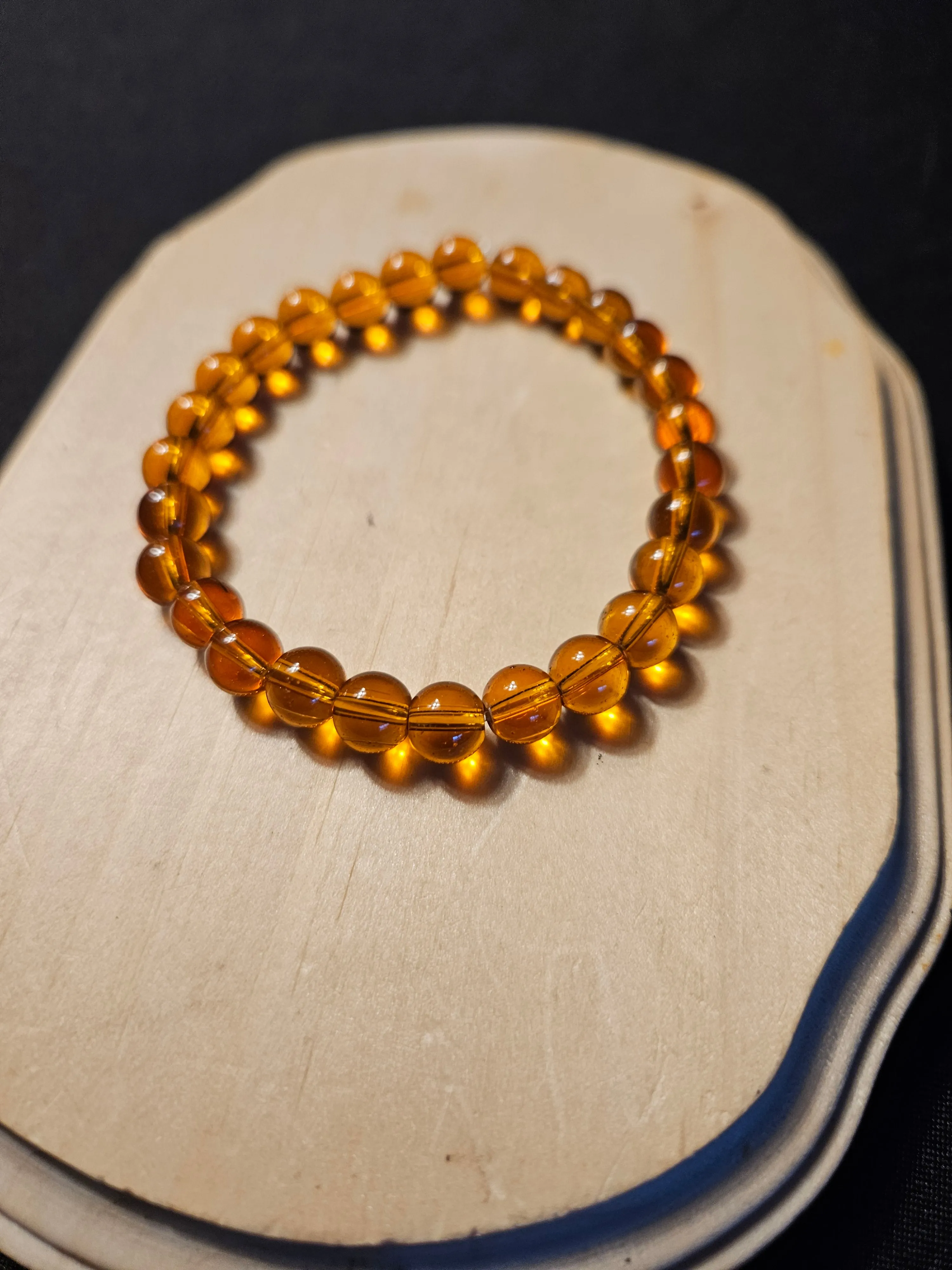 Amber Beaded Bracelet