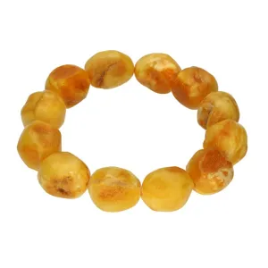 Amber Unique Pebble Stretch Bracelet