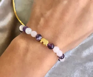 Amethyst & Rose Quartz Bracelet