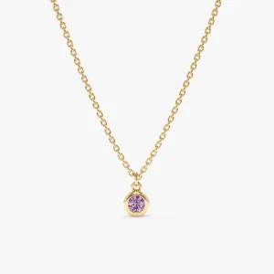 Amethyst Charm Necklace, Vienna