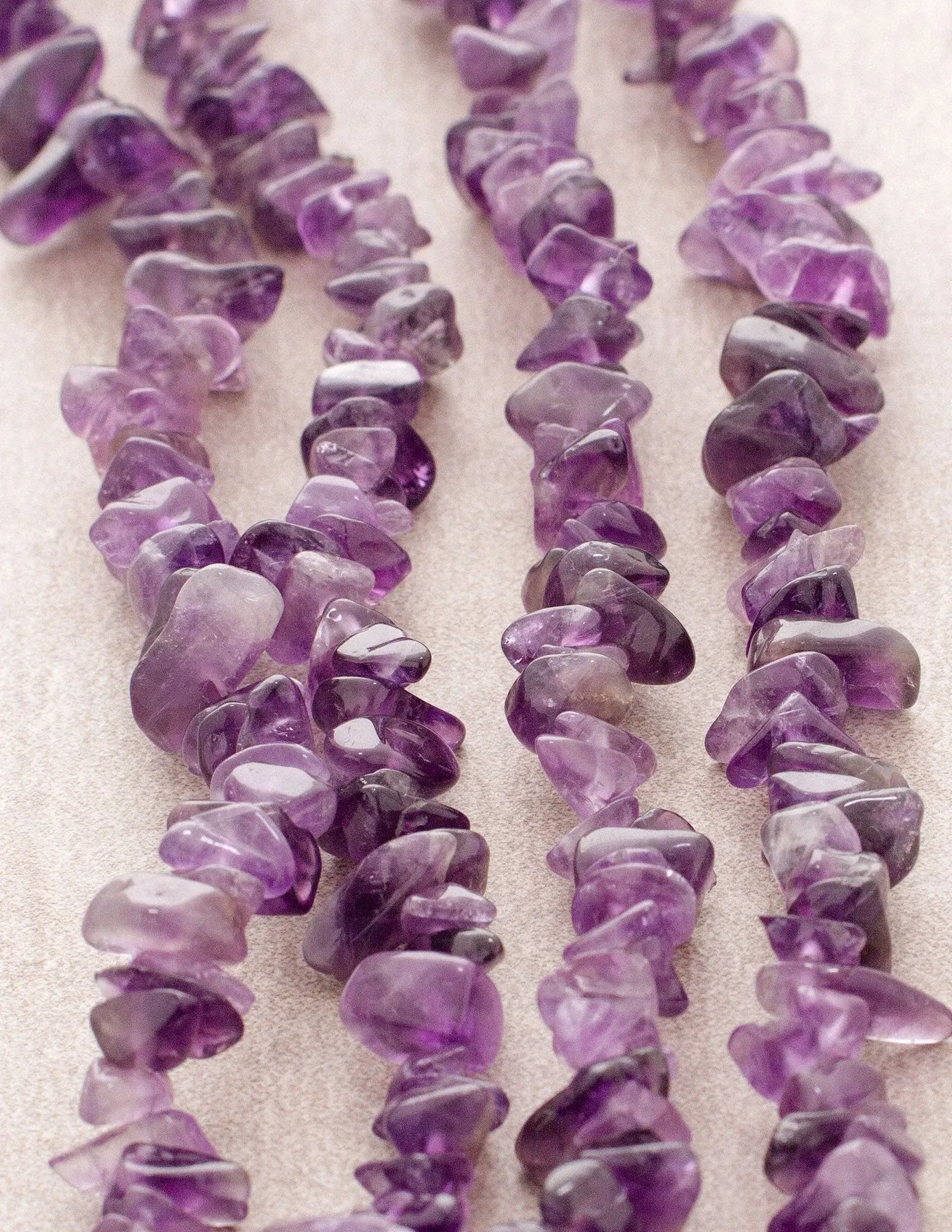 Amethyst Gemstone Chip Necklace