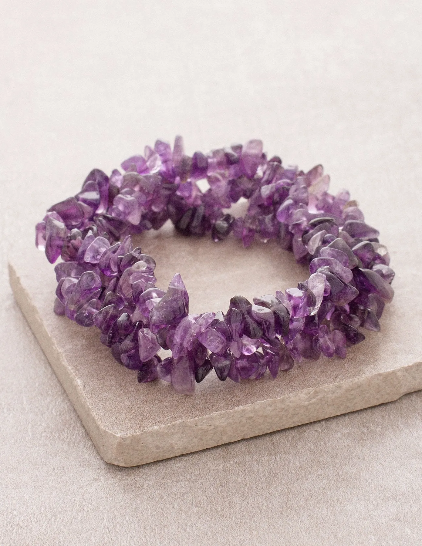 Amethyst Gemstone Chip Necklace