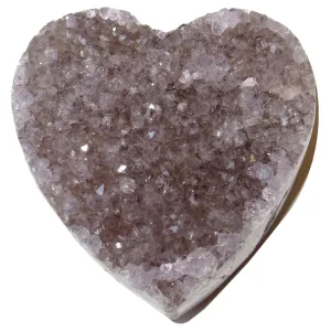 Amethyst Heart Fond Feelings Violet Crystal Cluster