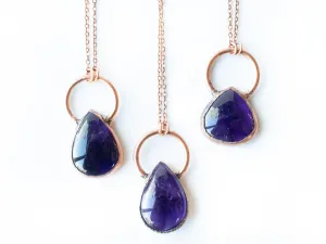 Amethyst necklace | Teardrop Amethyst Necklace