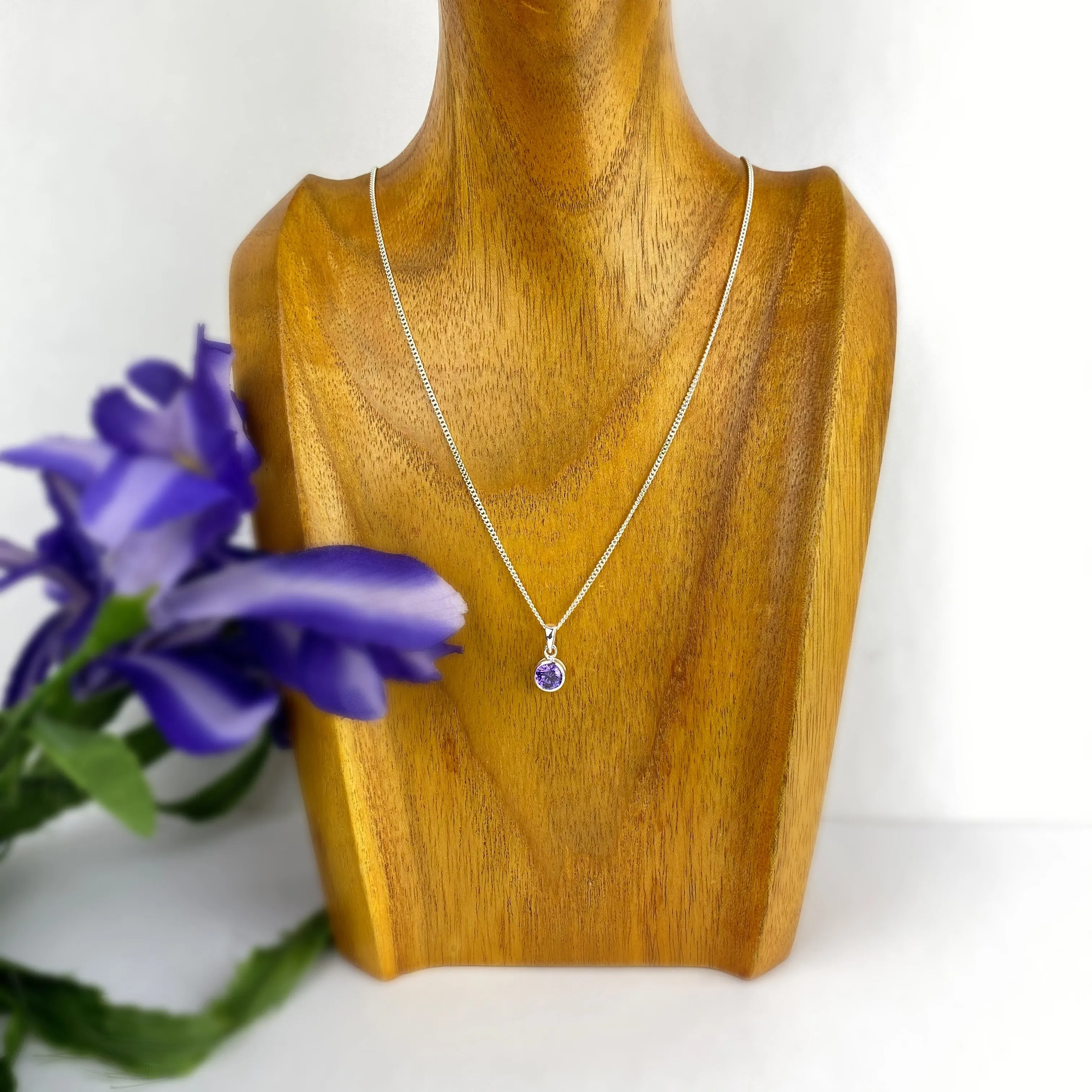 Amethyst Sparkle Pendant (Feb) - SP2912