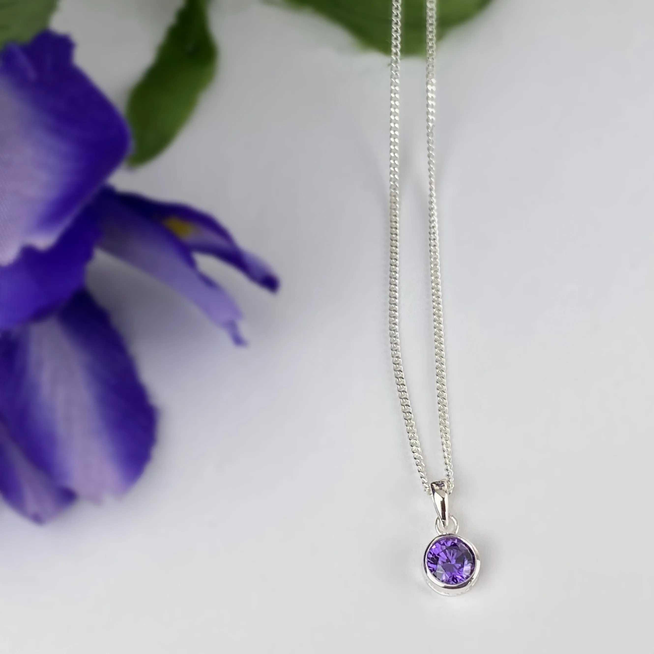 Amethyst Sparkle Pendant (Feb) - SP2912