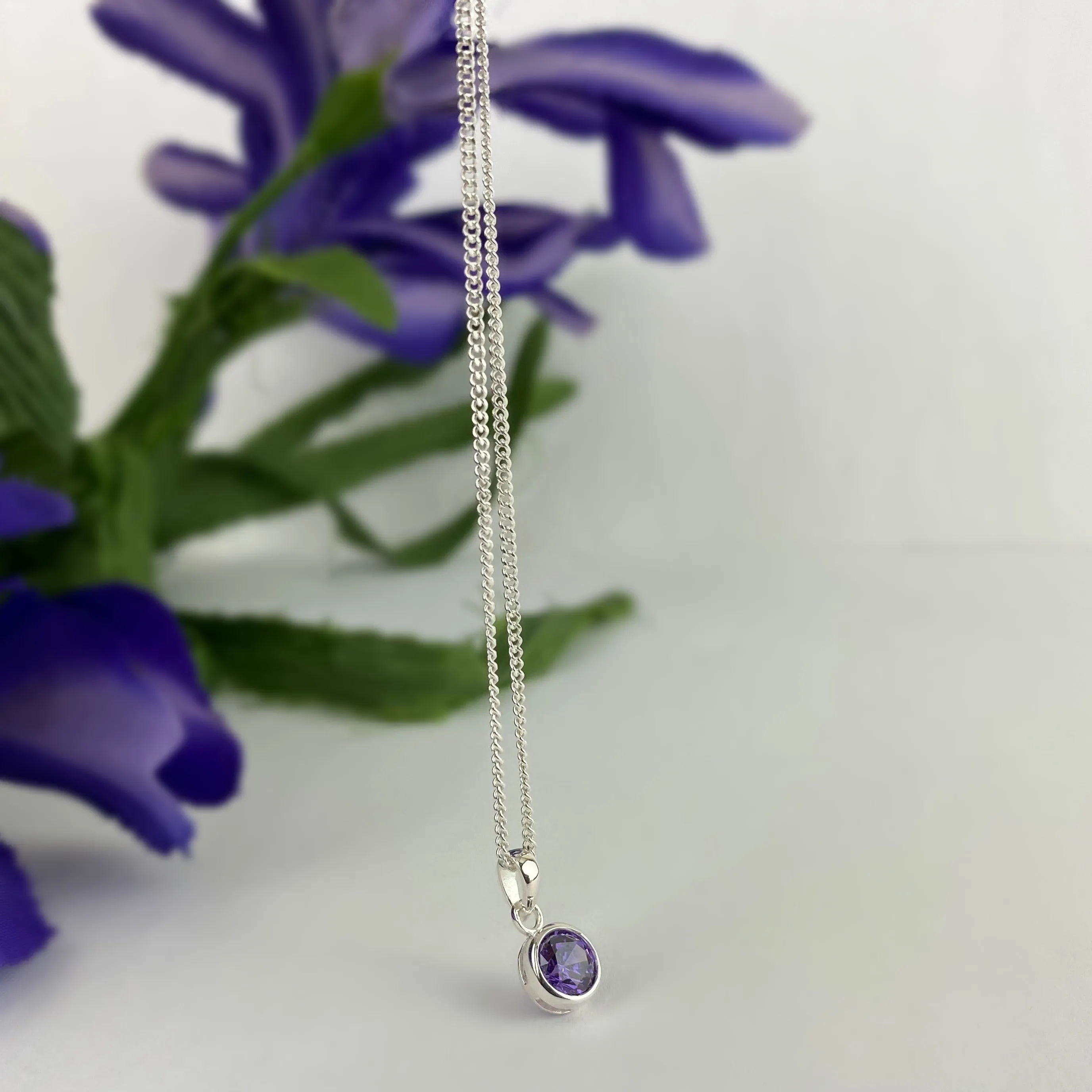 Amethyst Sparkle Pendant (Feb) - SP2912