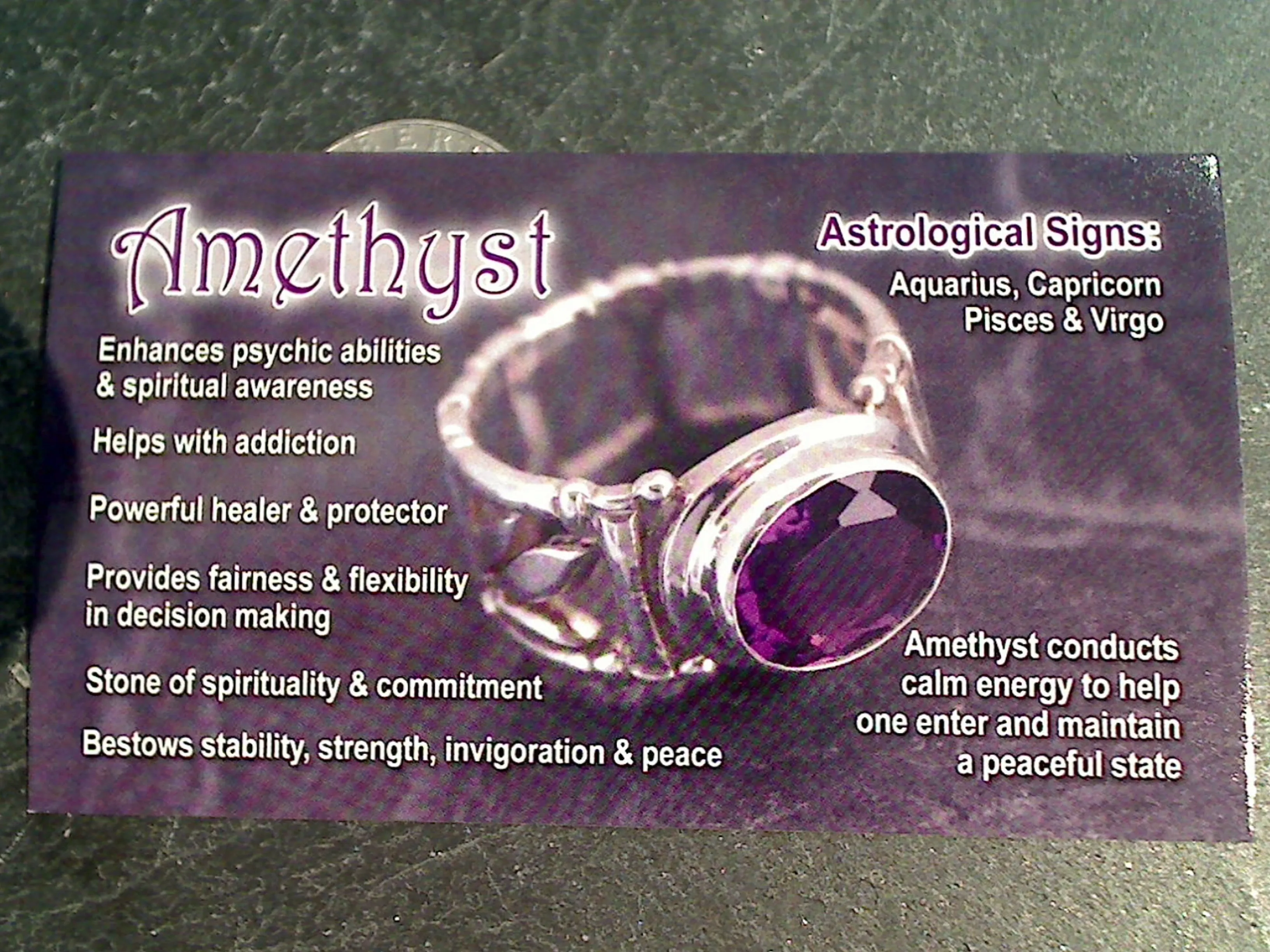 Amethyst Spirit Quartz From South Africa 12g - 13g