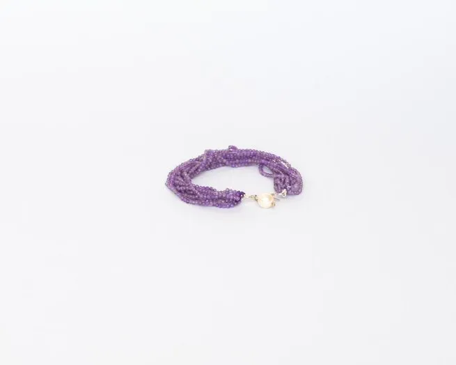 Amethyst With Pearl Fancy Bracelet