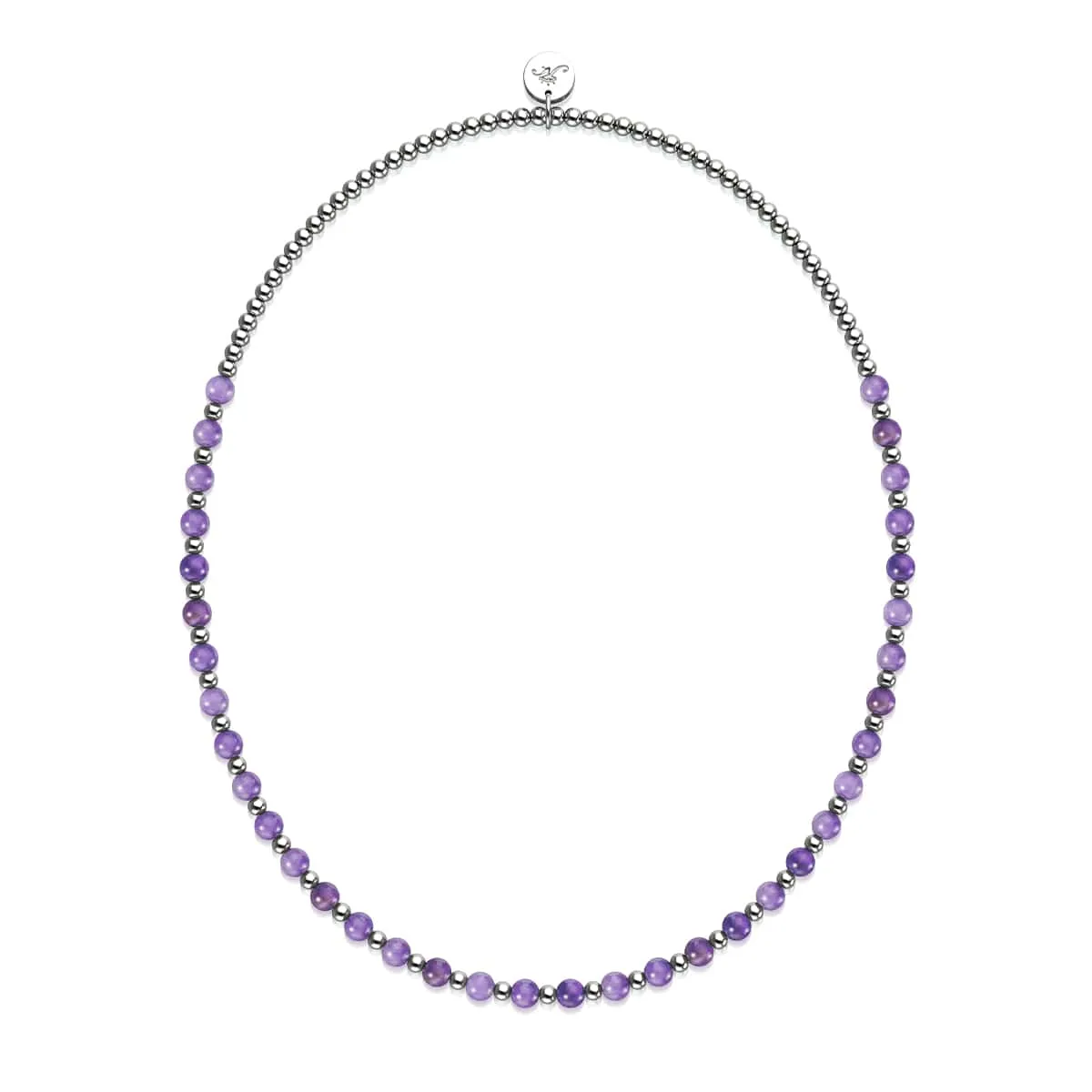 White Gold Wrapped Amethyst Boho Gemstone Bracelet