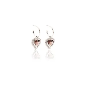 Amour Hoops | Smokey Quartz & Silver