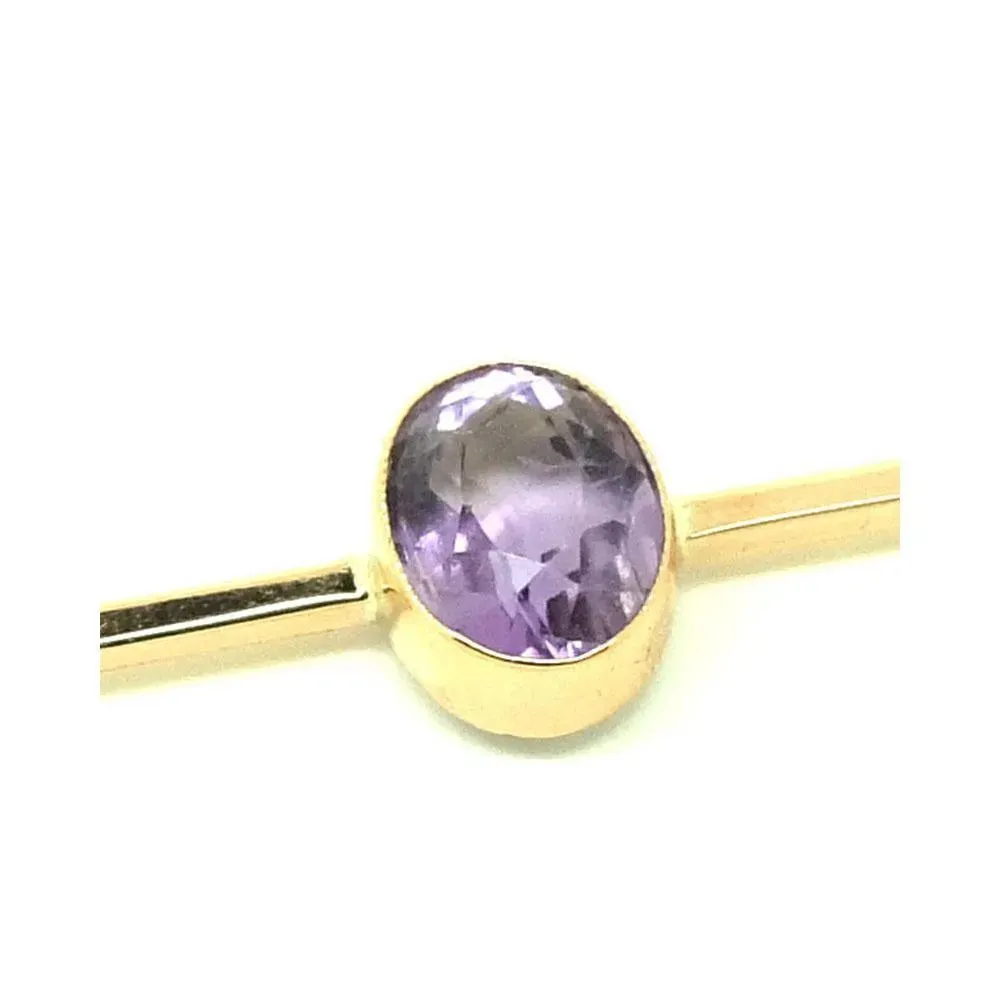 Antique Victorian Amethyst 9ct Rose Gold Bar Necklace