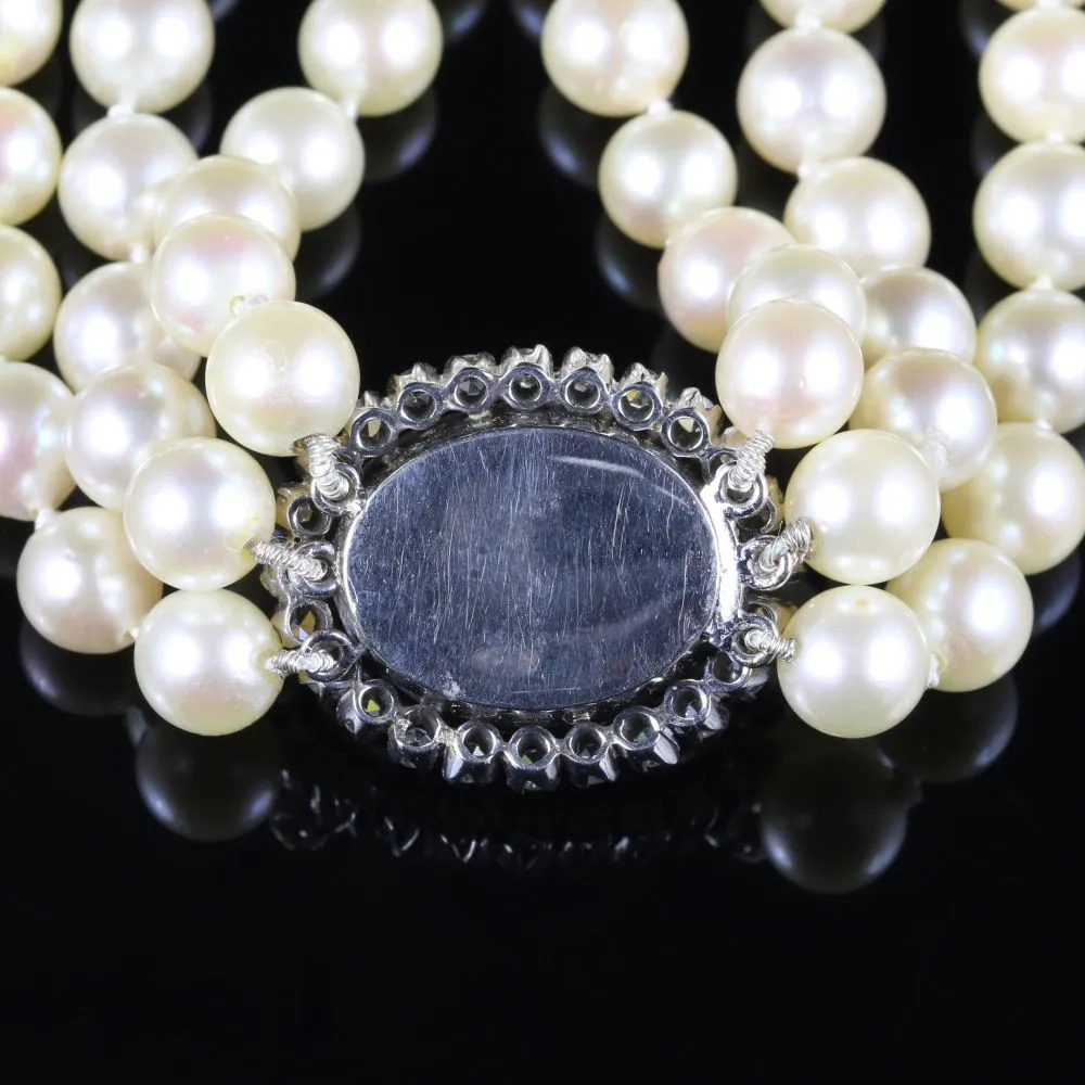 Antique Victorian Pearl Amethyst Necklace 18Ct White Gold
