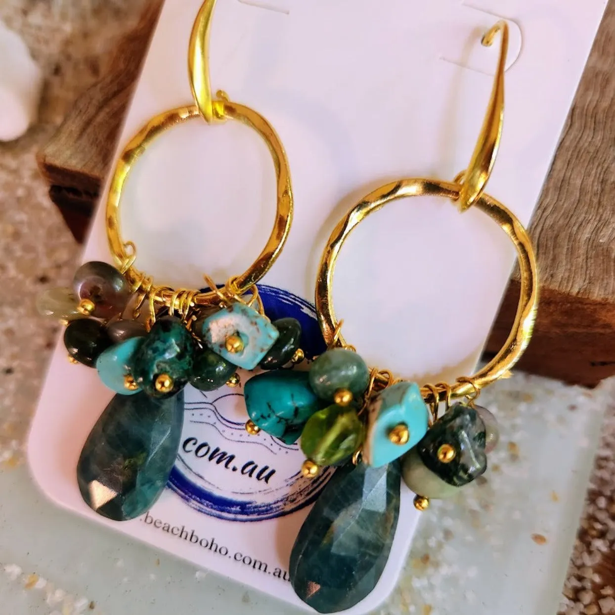 APATITE TRIBAL DANGLE EARRINGS
