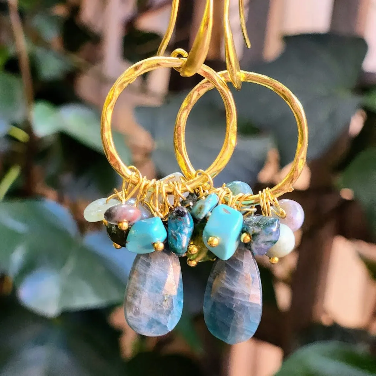 APATITE TRIBAL DANGLE EARRINGS