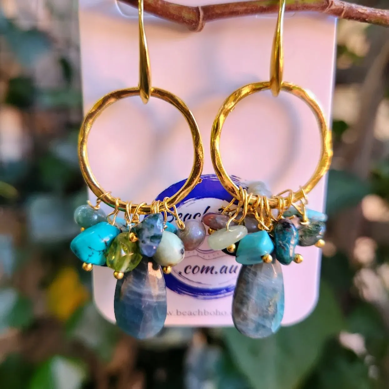 APATITE TRIBAL DANGLE EARRINGS