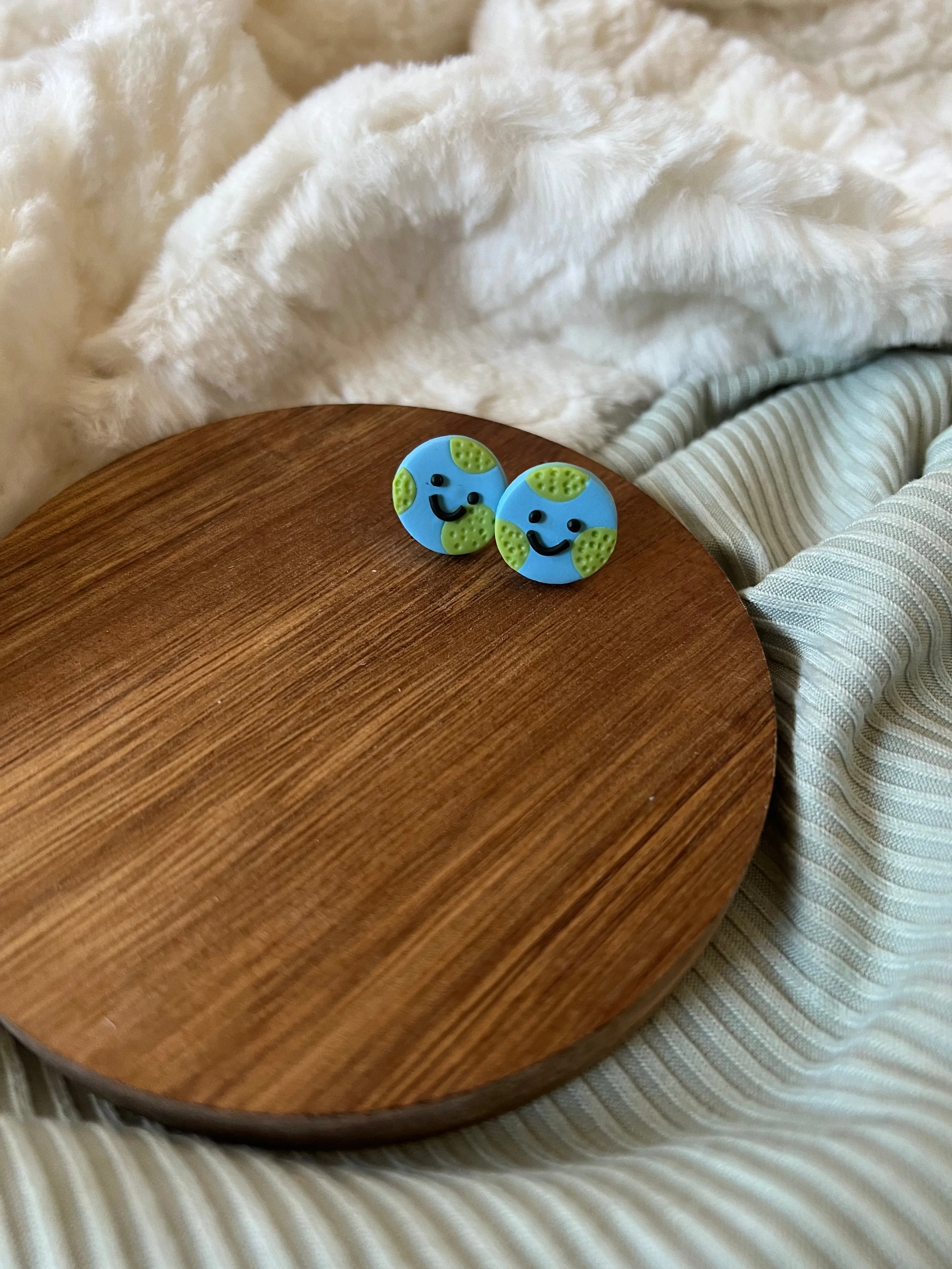 Baby Earth Stud Earrings