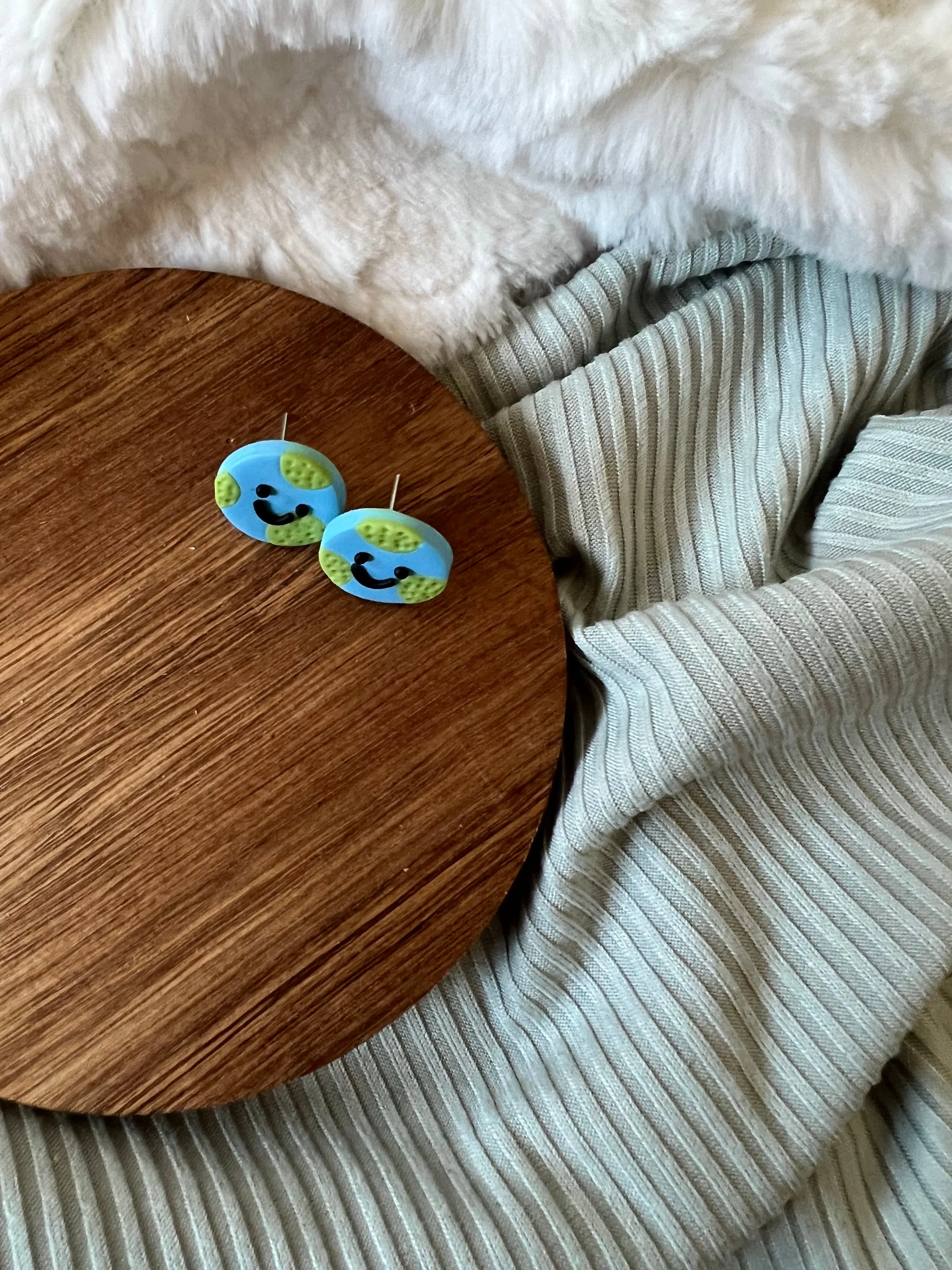 Baby Earth Stud Earrings