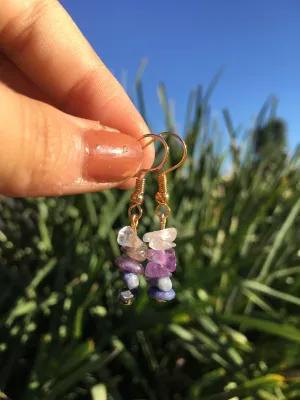 Bi Gold Hook Earrings 🏳️‍🌈